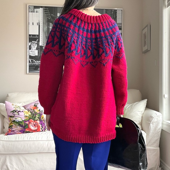 Chunky knit fairisle sweater - Picture 5 of 10
